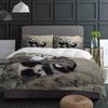 Animal Panda Bamboo Ink Painting Duvet Cover With Pillow Case Custom 3pcs Bedding Set Quilt Cover Double Bed Home Textile