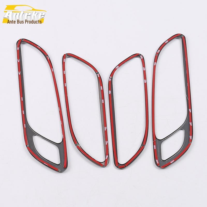 Fits 18 Models: XT4 Interior Door Handle Bright Ring & Buckle Armrest Decorative Sticker Car Accessories.