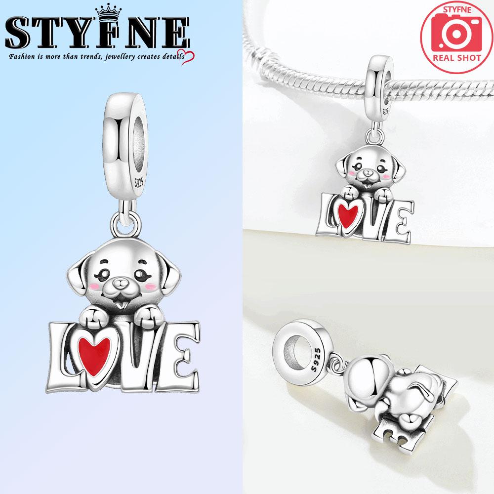 

Медь Серия Питомцы Щенок Любит Хозяина И Качается Подвески Шармы Бусины Для Оригинального Браслета Женские Украшения для Девочек