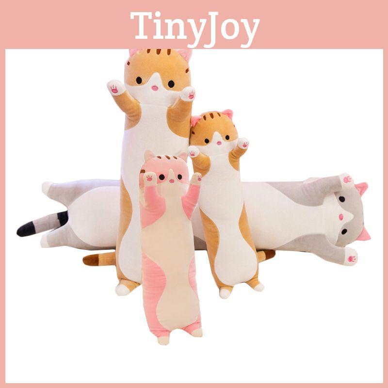 Adorable Long Cat Plush Toy Soft Stuffed Kitten Pillow Perfect For Kids Sleeping Comfort