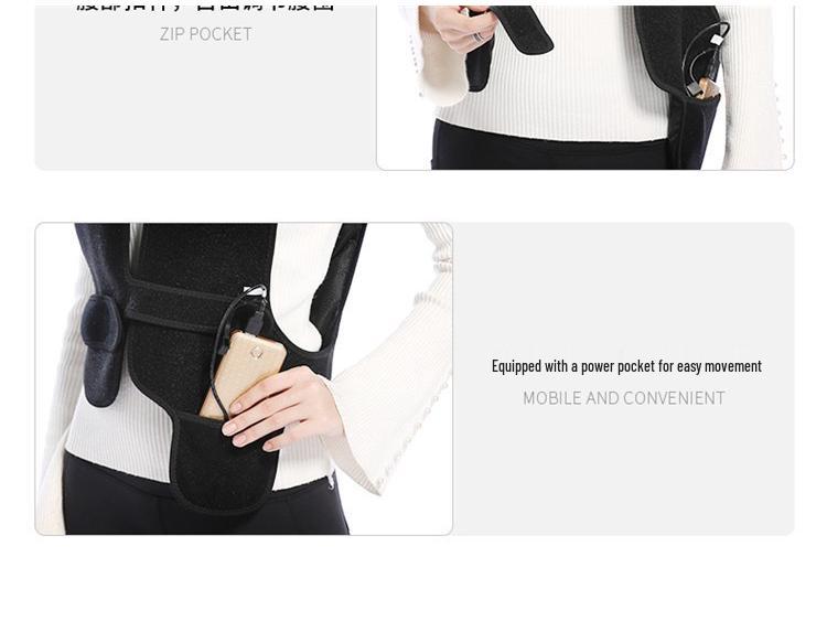 Unisex Graphene Heated V-Neck Vest: One Size Adjustable Electric Heating Vest