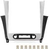 PIT66 Dash Radio Bezel Trim Vent Compatible with Chevy Malibu 2008-2012 Silver Black