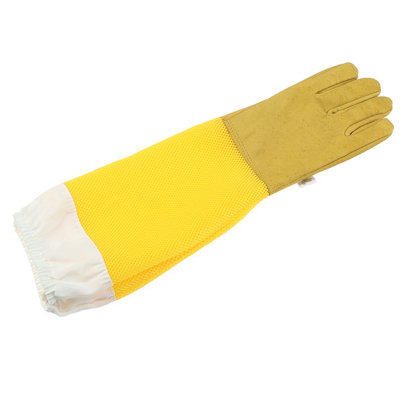 Gants d'apiculture en peau de chèvre, gants longs pour apiculteur ventilés