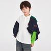 Boys' Vibrant Color Block Long Sleeve Polo T-Shirt