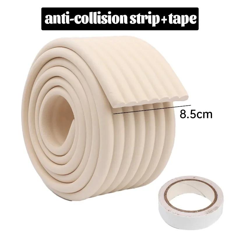 

6/2M Defence Strips Skirting Line Repair Tape Home Anti-collision Foam Table Corner Protective Strips Pipe Insulation Supplies 2M-(1strip) бежевый