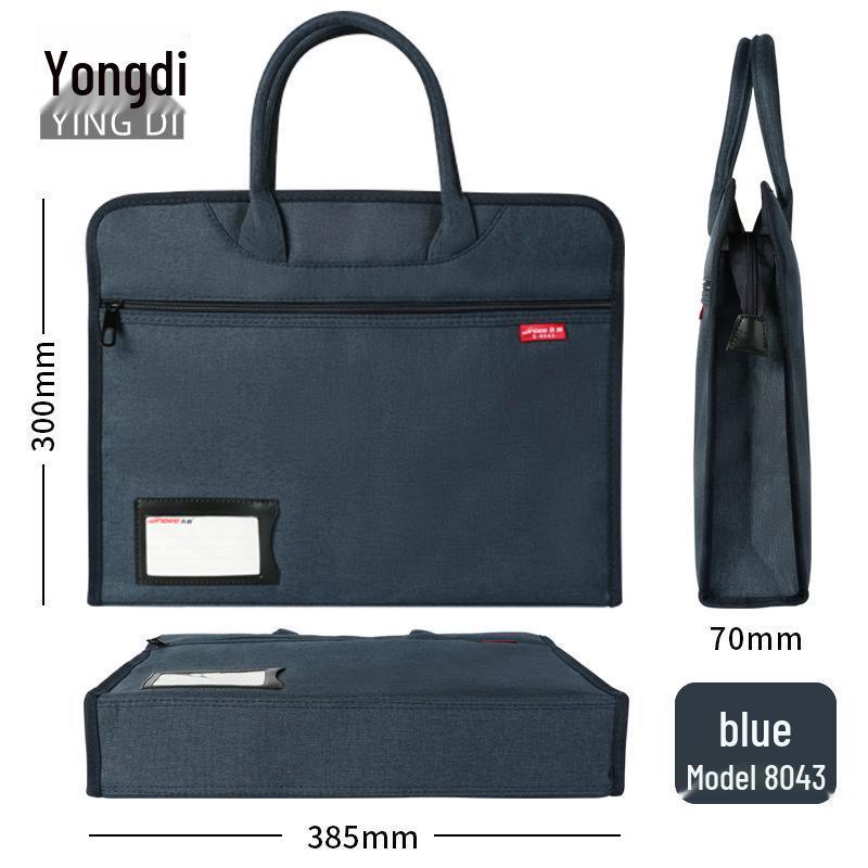 Men s Custom Logo Lightweight Business Briefcase for Office & Meetings синий