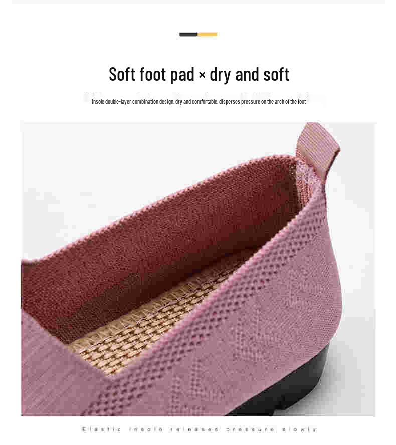 Women's Spring Breathable Slip-On Casual Shoes - Comfortable Soft Sole, Plus Size Available