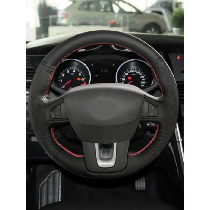 Accessoires de Garniture de Couvre-Volant de Voiture Cuir Microfibre Pour Renault Laguna 3 Latitude Renault Samsung SM5 SM7 2009-2018