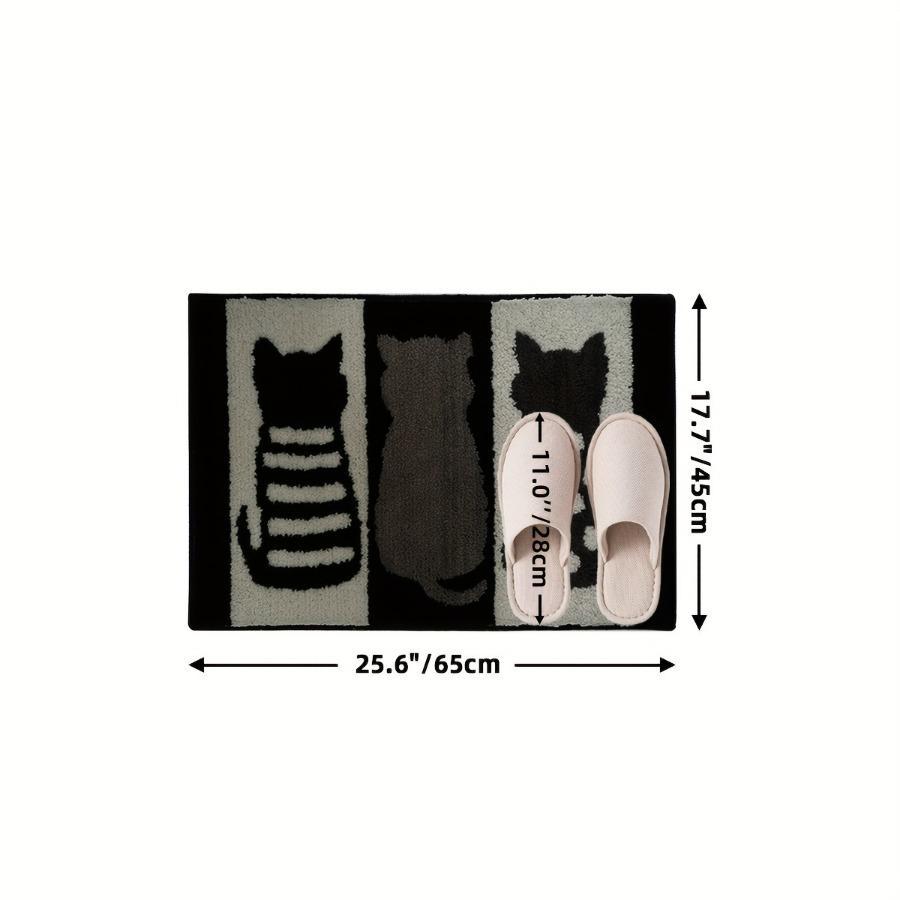 Quick-Dry Microfiber Cat Bath Mat – Absorbent, Non-Slip, Decorative Rug for Home Comfort