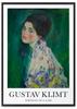 Plakat Bild Klimt Porträt schwarzer Rahmen
