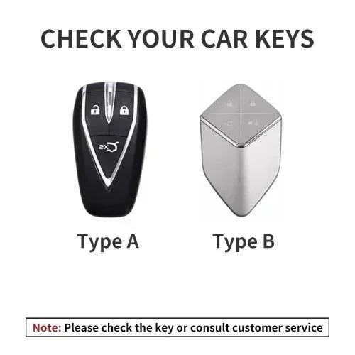Car Remote Key Case Cover for Changan Deepal S7 SL03 2022 2023 2024 High Quality Auto Key Shell Fob Keychain Suede Accessories