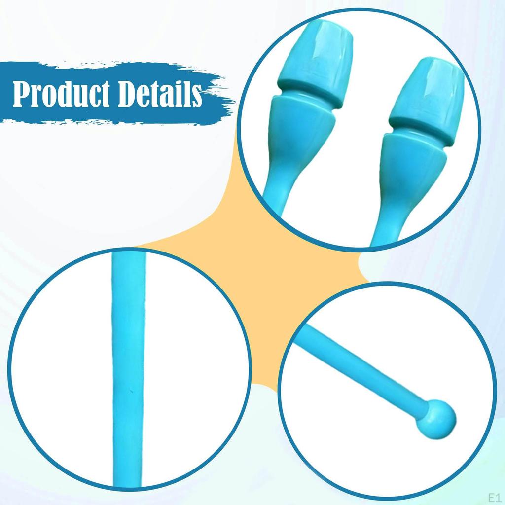 2 Pieces Rhytmic Gymnastics 44cm Easy to Control Training Equipment Exercise Pole for