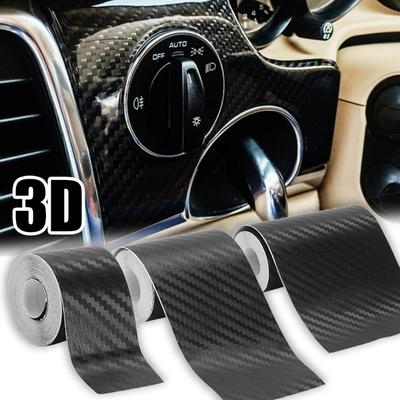 Autoaufkleber 3D Kohlefaser Karosserie Kratzer Dekor Aufkleber Autotürschwellenschutz Wasserdichtes Klebeband Styling Modifikation