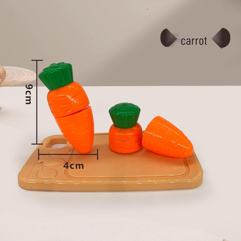 Children's Pretend Play Food Set with Cutting Fruits, Vegetables and Pizza