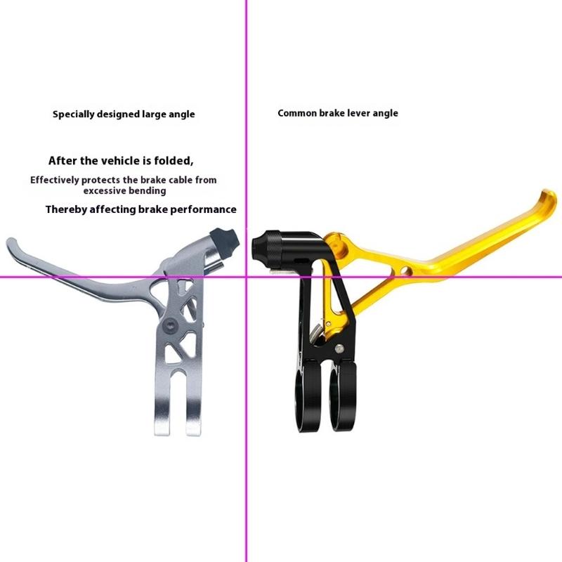 2Pcs Ergonomic Bike Handlebar Brake Lever Replacement Quick Install Hollow Cycling Brake Levers Easy To Install
