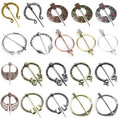 Vintage Viking Pirate Brooch Metal Badge Pin For Denim Jacket Backpack Coat Lapel Decor Accessory
