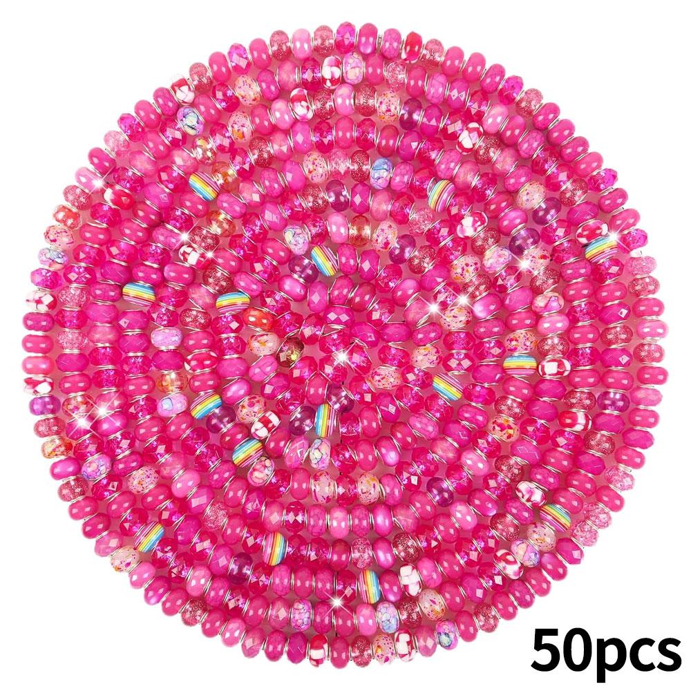 Mărgele cu găuri mari în stil european de rășină 30/50/100, margele distanțiere pentru producția de bijuterii, diverse margele mari europene libere și colorate