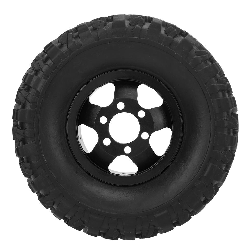 RC Rubber Tires with Aluminum Alloy Wheel Hub for WPL C14 C24 C34 C44 B14 B24 B16 B36 4 Car Model