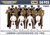 Triumph Model WW2 US Navy Officers in Various Set of Plastic Model Parts TRFP70032 1/700 Uniforms, 50, (Ship)