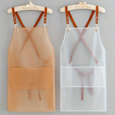 Stilvolle & Strapazierfähige All-in-one Schürze - Resistent, Transparent mit Verstellbaren Trägern, Ideal für Friseure, Barbiere, Hausfrauen & Köche