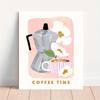 Framed Flower Wall Art Coffee Multi Scene Display Canvas Poster Decorative Art Mural Poster - Ideal Gift for Bedroom