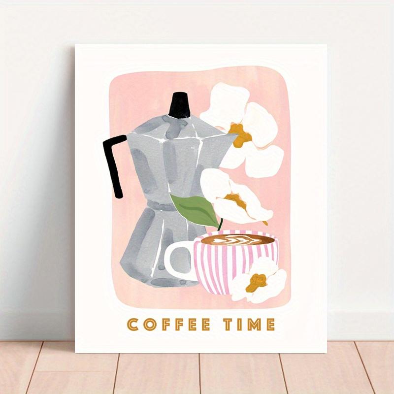 Framed Flower Wall Art Coffee Multi Scene Display Canvas Poster Decorative Art Mural Poster - Ideal Gift for Bedroom