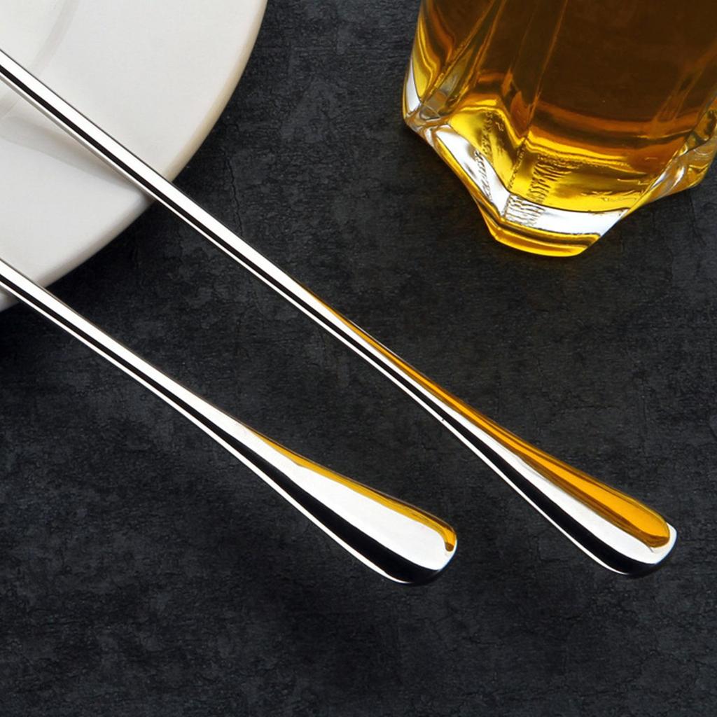 Tableware Cream Kitchen Dessert, Teaspoon, Spoons, Steel Coffee Spoon Creative Long Handle Teaspoon Dessert Snack Scoop