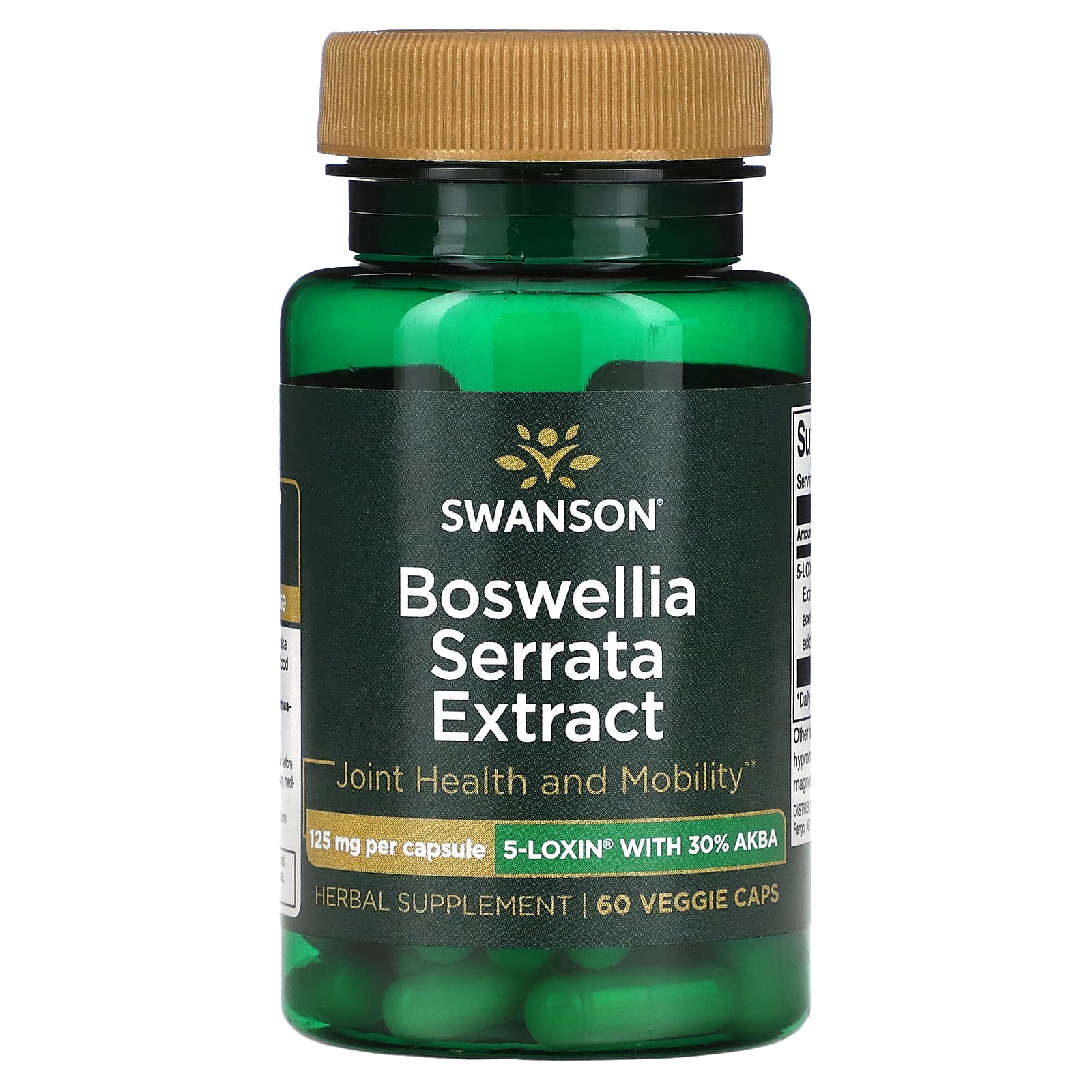 

Boswellia Extract, 125Mg, 60 Veggie Capsules