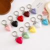 Sweet Heart Keychain Fashion Cute Candy Color Love Key Ring Lightweight Key Accessory for Women Girls Car Bag Ornament