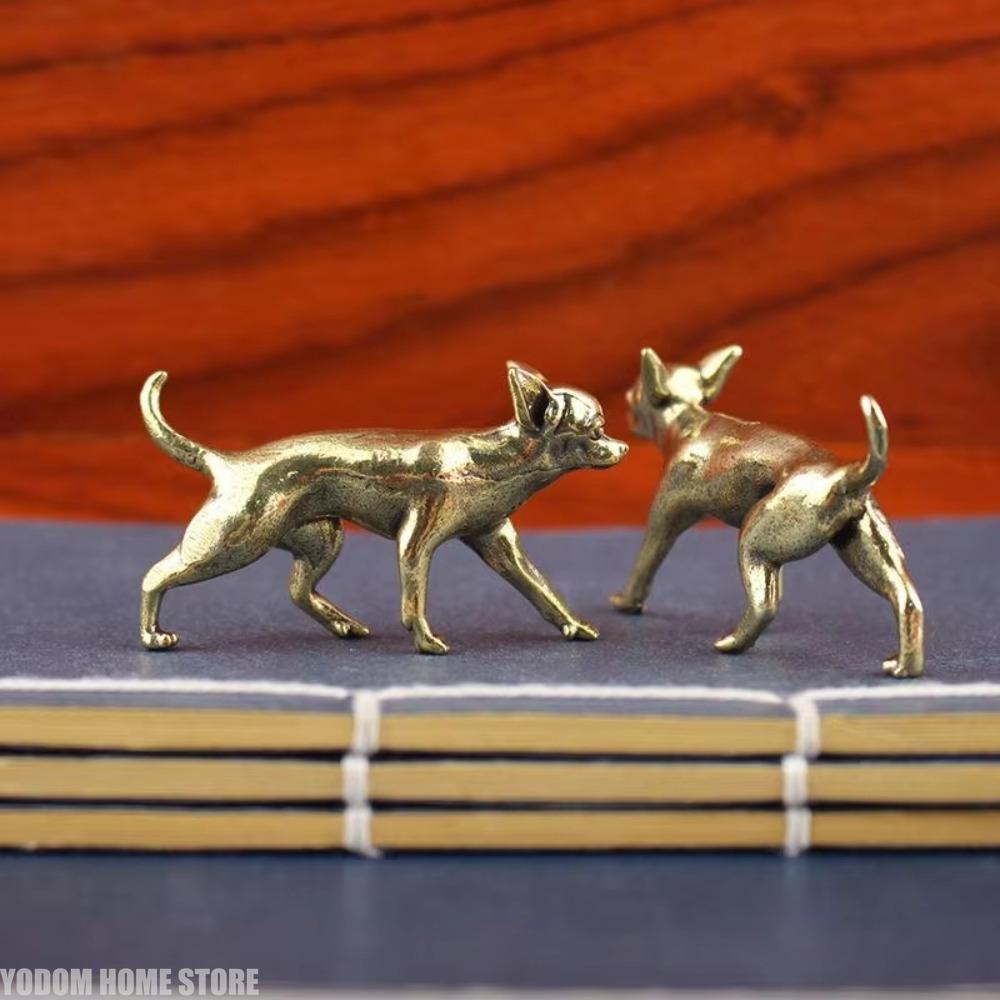 1 Stück Tier Messing Ornamente Haarloser Hund Welpe Eingang Kaffeetisch Dekoration Dekoration Haarloser Hund Tier Schreibtisch Ornamente