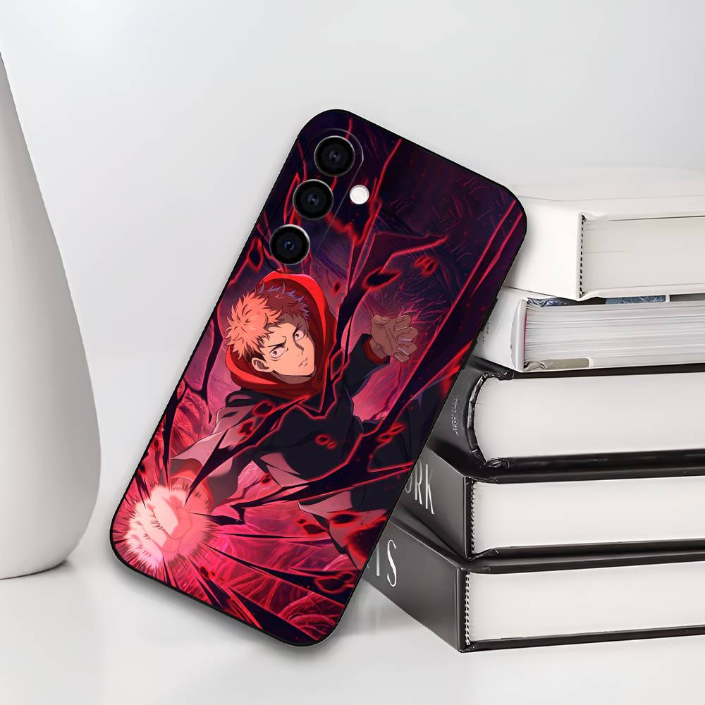 Y-Yuji I-Itadori Jujutsu K-Kaisen Phone Case For Samsung Galaxy A73,A72,A71,A70,A53,A52,A51,Soft Silicone Black Cover