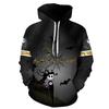 Autumn 3D Horror Pattern Printed Hoodies Fashionable Casual Sports Long Sleeved Men's Hooded Sweatshirts