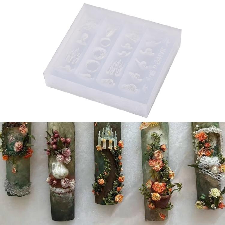 European Inspired Antique Hat Silicone Mold Hat Nail Decoration Mold For Nail Art Rhinestones DIY Craft Projects