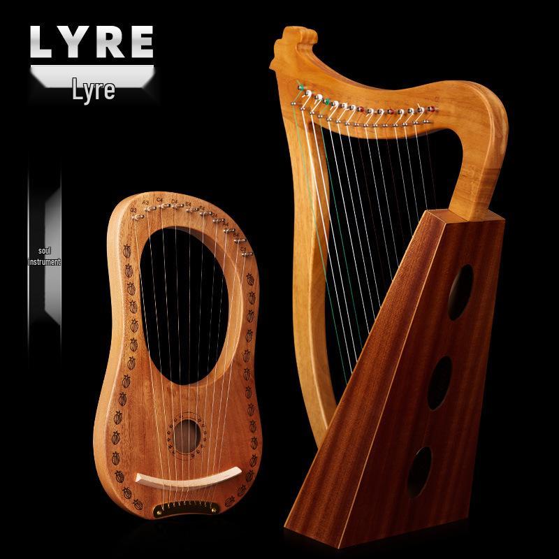 Lyre Harp: 16-Note, 19-String & 7-Note, 10-String Kithara Instrument