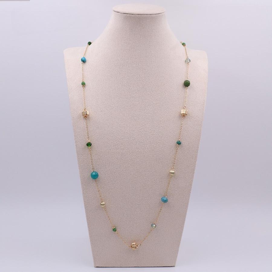 An Elegant Vintage-Style Casual Long Sweater Necklace Made of Artificial Crystal, Suitable for Women for Daily Gatherings, Shopping
