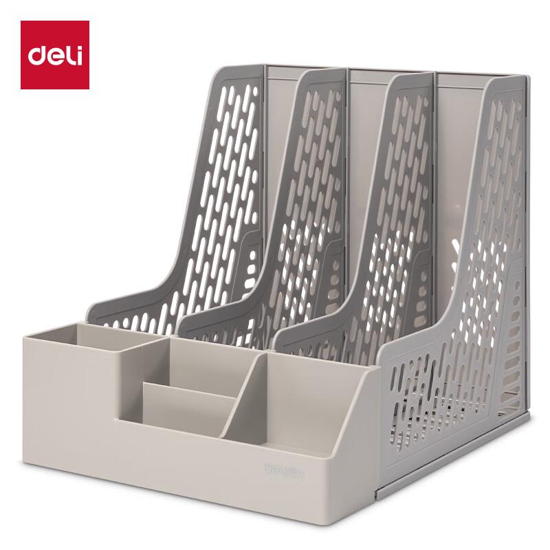 Deli 3-Tier Desktop File Organizer with Pen Holder