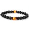 Popular Coconut Chip Volcanic Stone Bracelet Imitation Obsidian Yoga Energy Black Glitter Stone Bracelet