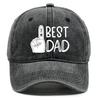 White Palm "1# BEST DAD" Printed Baseball Cap Adjustable Fashion Baseball Hat Solid Color All Season Sun Hat For Casual Wear