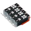BK X 4 Black Ink Set of Compatible with with Level Indicator and Latest IC Made by Morishop BCI-350XL High-Yield Cartridges, 4, Canon, Chip,