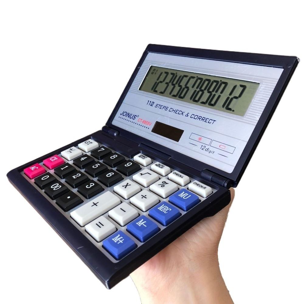 Calculadora Flip Dobrável Dobrável 12 Dígitos Portátil Solar Tela Grande Multifuncional Financeira de Escritório