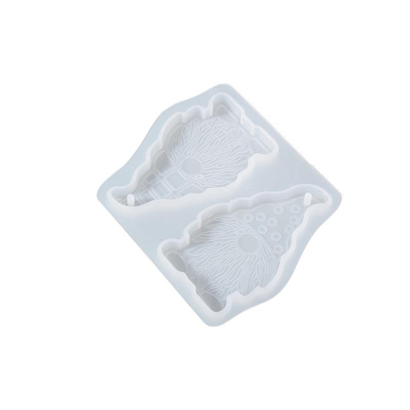 Poppy DIY Resin Mold: Double Santa Claus Pendant