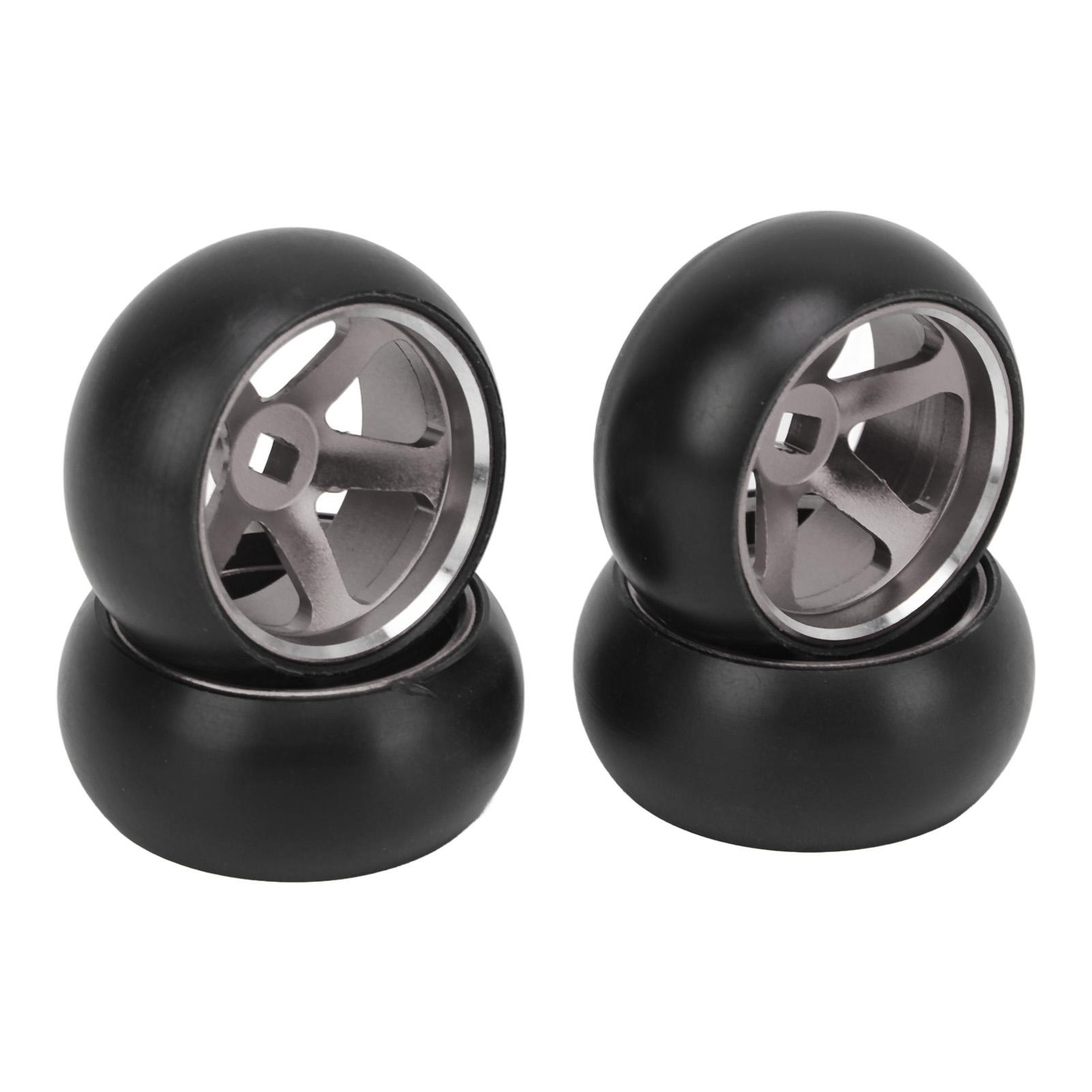 

4Pcs RC Car Tires and Rims for Wltoys K989 K969 P939 284131 128 Remote Control Car Titanium
