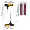 Portable No-Glue Tire Repair Kit for Car, Bike, Motorcycle - Rubber Strips & Tool Set with Storage Case