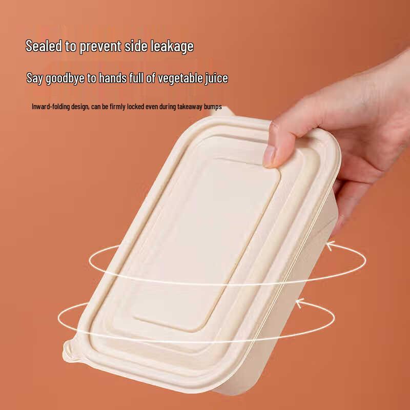 Corn Starch Based Disposable Food Containers with Lids