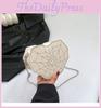2024 New Korean Style Heart-shaped Spider Web Shoulder Bag Urban Minimalist Fashion Pu Chain Crossbody Bag