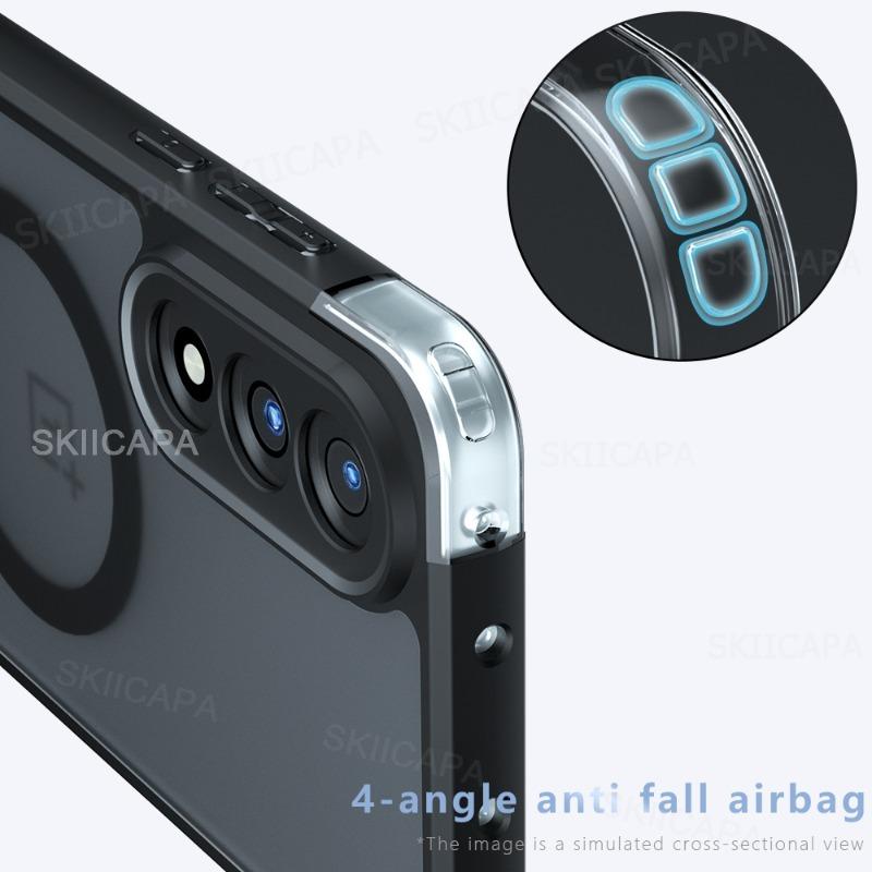 For Magsafe Matt Deksel for Oneplus Nord 5 CE5 ACE 5 Ultra ACE5 Racing Støtsikkert Trådløs Lading Magnetisk Hardt Bakdeksel