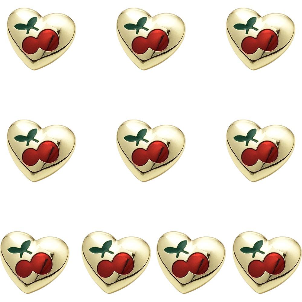 10pcs 22mm Oval Metal Enamel Buttons Enamel Glaze Fashion Apparel Buttons  Sweater Garment 20mm*Cherry