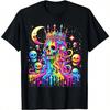 T-shirt Tęczowa Topiąca się Czaszka - Hippisowska Koszulka Rave