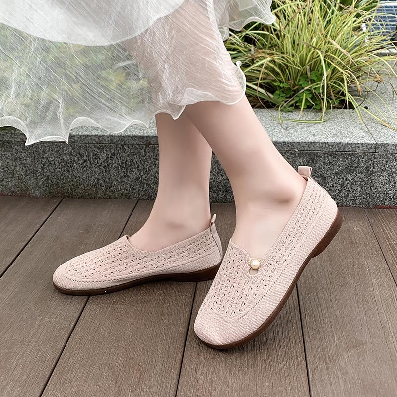 Sapatos Femininas Women Casual Sweet Anti Skid Slip On Flat Loafers Zapatos De Mujer Lady Cool Black Comfort Dance Shoes