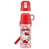 Skater Children's Stainless Steel Water Bottle, 2-Way Design, 470ml (Direct Drinking) and 430ml (Cup Drinking), Sanrio Hello Kitty Design,